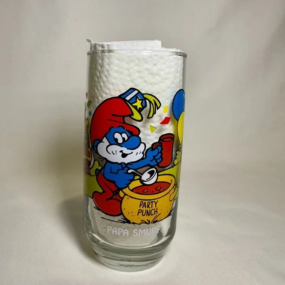Vintage Smurf Glasses from 1982-1983, lot of 13 - Picture 15 of 16